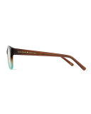 amilia rectangle readers, brown/blue