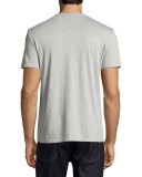 Lindon Cotton V-Neck T-Shirt, Gray