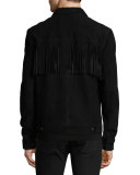 Suede Jacket w/ Fringe