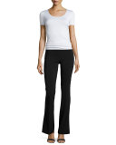 Bellini Crepe Flare-Leg Pants 