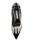 Pontanus Piano Suede Pump, Black/White