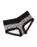 Bitty Kitty Jersey Boyshorts, Black/White