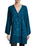 Raglan-Sleeve Georgette Blouse, Plus Size  