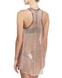 Chain Reaction Mesh Tankini and Racerback Swim Top, Black