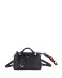 By the Way Mini Crystal-Heart Satchel Bag, Black/Red/Bordeaux