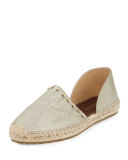 Dreya Studded d'Orsay Espadrille Flat, Gold