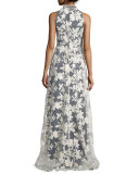 Racquel Sleeveless Lace Overlay Gown 