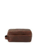 Logan Leather Travel Kit, Dark Brown 