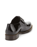 Miles Patent Star-Stud Derby Shoe
