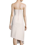 Strapless Front-Wrap Dress