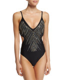 Show Stopper Embellished One-Piece Swimsuit