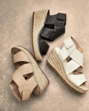 Willow Leather Espadrille Sandal, Stone