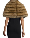 Sable Fur Pull-Through Stole, Golden