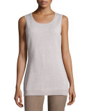 Scoop-Neck Lurex® Shell, Luxor Metallic