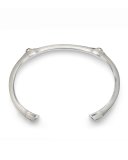Men's 10.5mm Anvil Cuff Bracelet with Black Diamonds