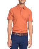 Cotton-Silk Polo Shirt, Orange