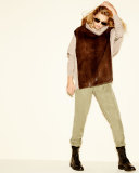 Mink & Cashmere Poncho with Detachable Sleeves, Scanglow