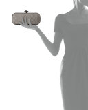 Small Stretch Knot Clutch Bag, Gray/Black