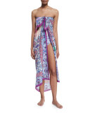 Le Jardin Printed Silk Pareo