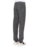 Melange Terry Jogger Pants, Gray