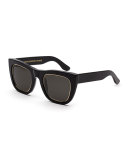 Gals Impero Peaked Square Sunglasses, Black