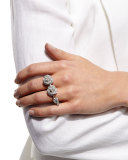 Garden Rose & Leaf Diamond Double-Finger Ring
