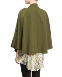 Promise Me Twill Poncho, Olive