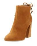 Grandiose Suede Pointed-Toe Bootie, Camel