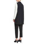Silk Georgette Crepe Long Vest