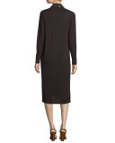 Sleeveless Funnel-Neck Sheath Dress, Plus Size