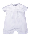 Pintucked Jersey Shortall, Light Blue, Size 3-9 Months