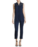 V-Neck Camisole Top, Galaxy Blue