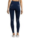 Hummingbird Technical-Knit Leggings, Midnight