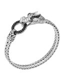 Naga Head Bracelet, Black Sapphire
