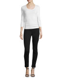 Riche Touche Skinny Ankle Jeans, Black