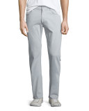 Luxe Performance: Straight-Leg Sateen Jeans, Moonbeam