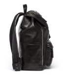 Killian Men's Medium Leather Logo Backpack, Black