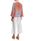 Wide-Leg Crisscross Trousers 