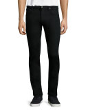 Slim Skinny-Leg Denim Jeans, Black