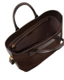 Suede Side-Zip Tote Bag
