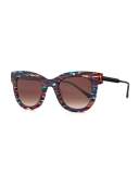 Limited Edition Rounded Square Sunglasses, Black