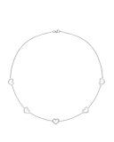 Eden 18k White Gold Diamond Heart-Station Necklace