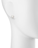 Platinum & Round Diamond Post Earrings