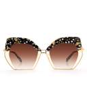 Octavia Geometric Two-Tone Sunglasses, Pink