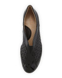 Barabel Woven Leather Sneaker, Black