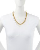 Mini Chain Bronze Necklace, 21"