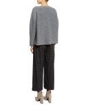Fisher Project Plaid Wide-Leg Cropped Pants 