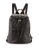 Soft Calfskin Medium Backpack, Black (Nero)