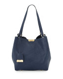 Canterbury Small Signature Grain Check Hobo Bag, Blue Carbon