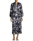 Silk Cherry Blossom Long Robe